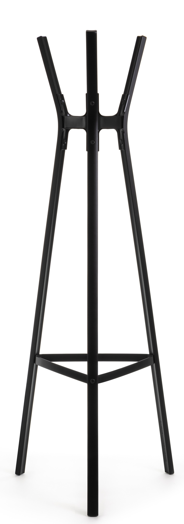 Schwarzer Steelwood Coat Stand Garderobenständer von Magis, moderne Garderobe aus Stahl und Holz für Flur und Büro.