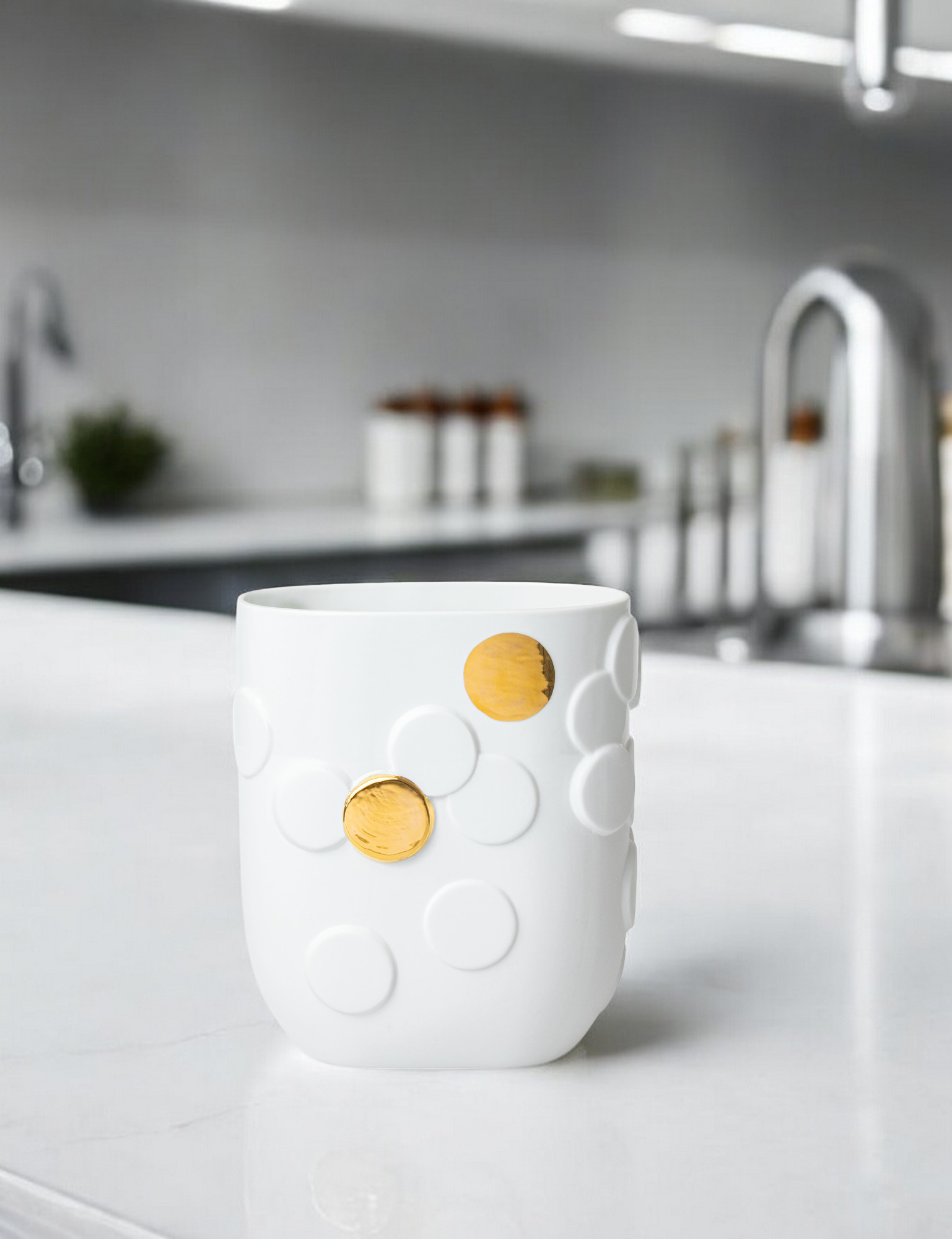 Golden dot vase Räder