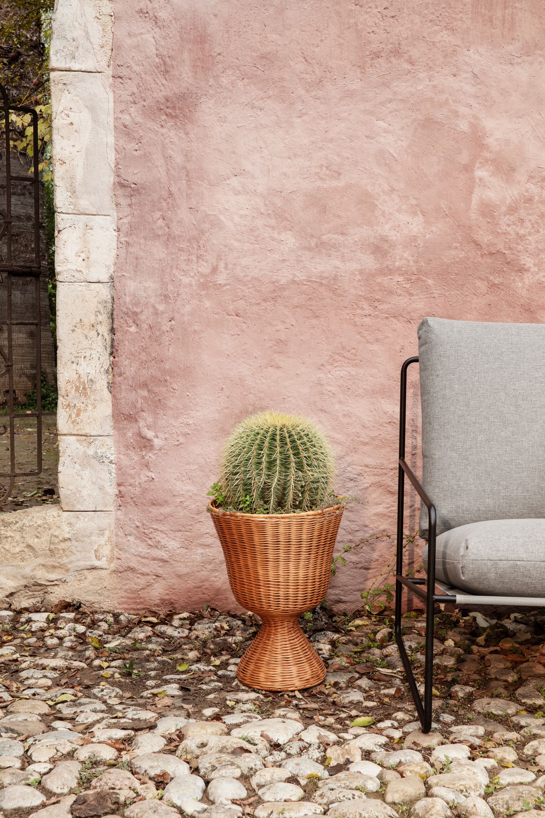Desert 1 Seater Outdoor Armchair Black Frame Ferm Living 