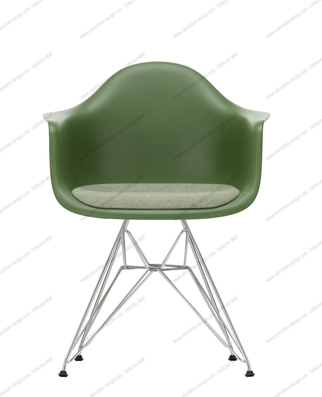 Eames Plastic Arm Chair DAR Chair with seat cushion Vitra