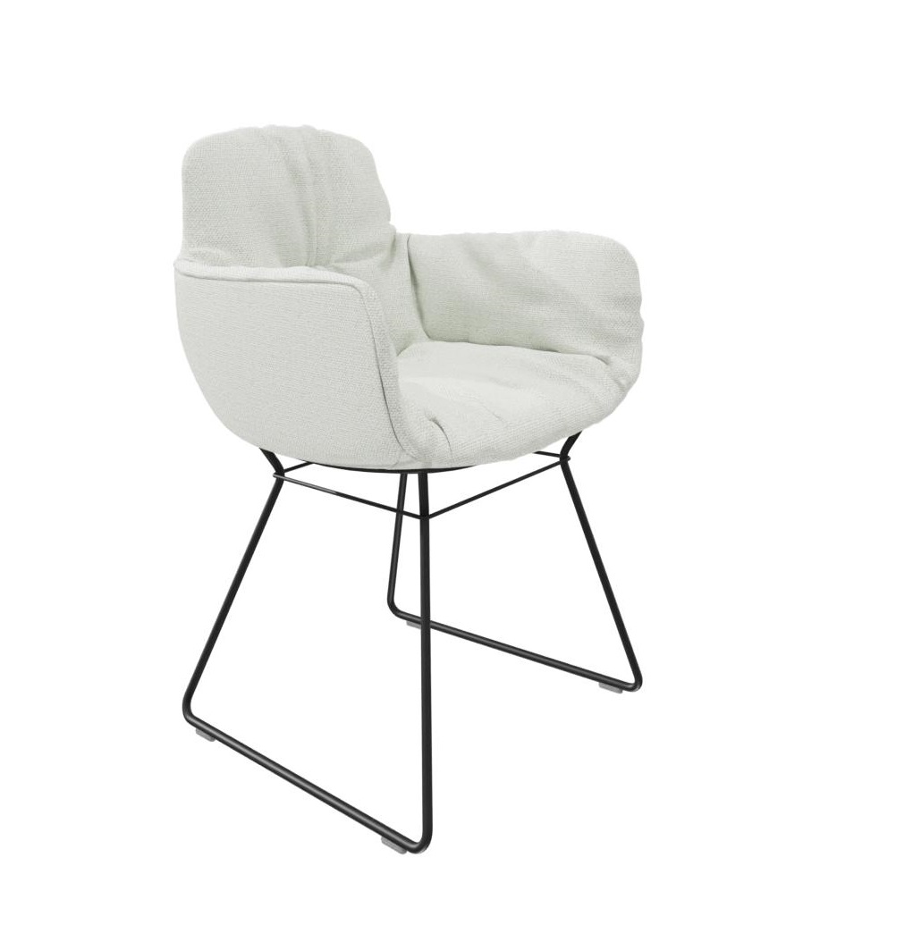 Leya chair armrest high Fabric Safire Freifrau Manufaktur