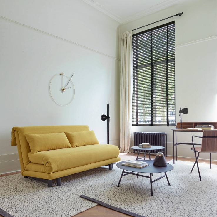 Multy First sofa bed 3-seater with wedge cushion ligne roset