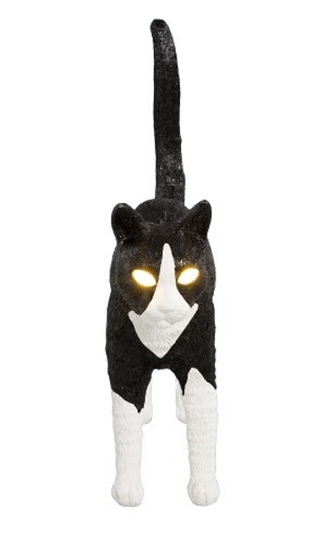 Jobby Cat Lamp Table lamp Black and White Seletti SINGLE PIECES