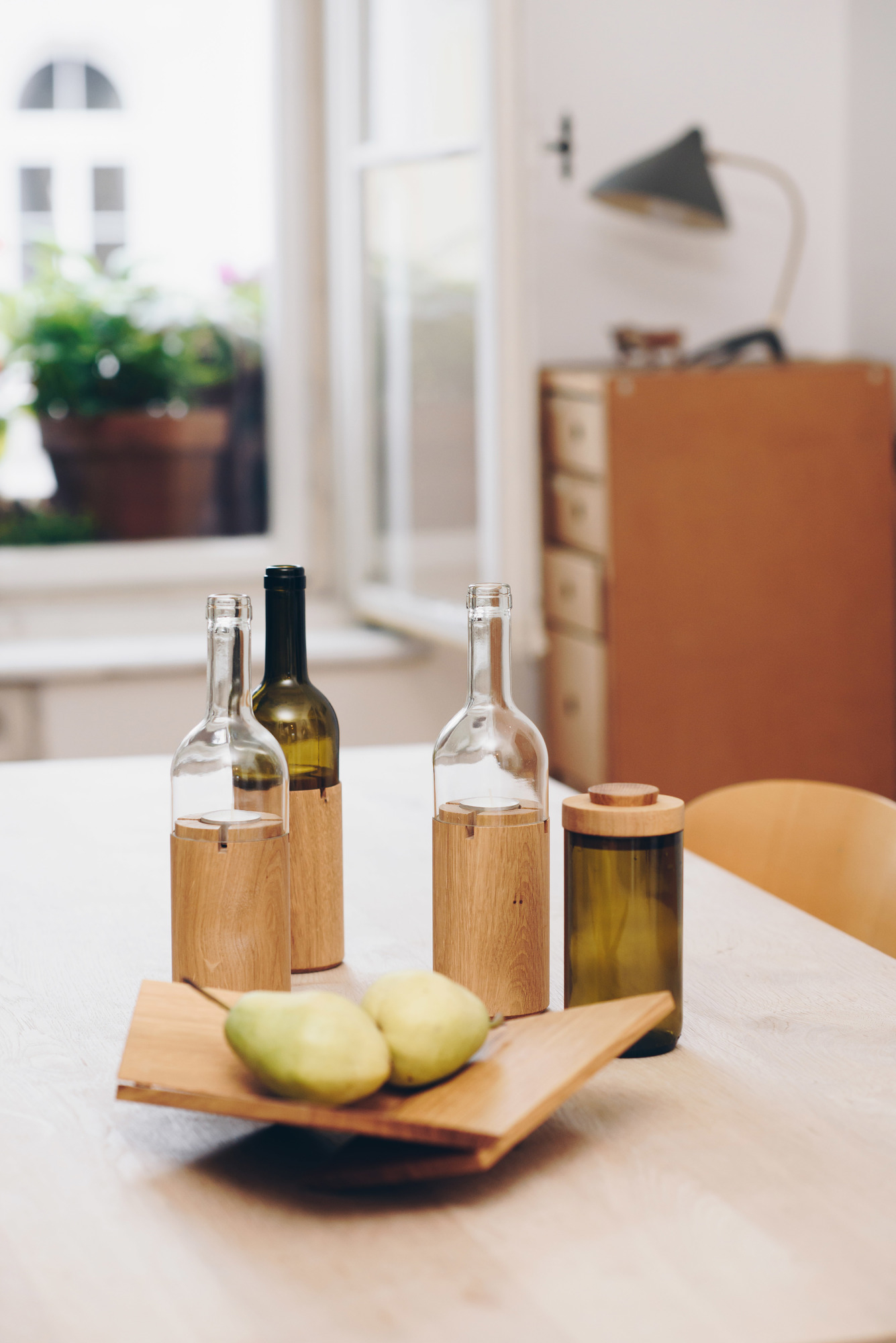 WeinWindlicht Wind light Side by Side Glass green