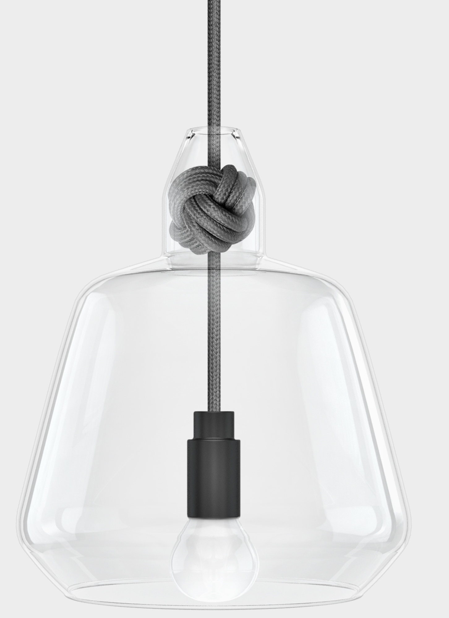 Knot lamp large Pendelleuchte Vitamin-grau