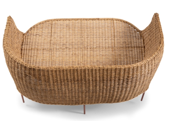 Caribe Natural 2 seater bench outdoor ames