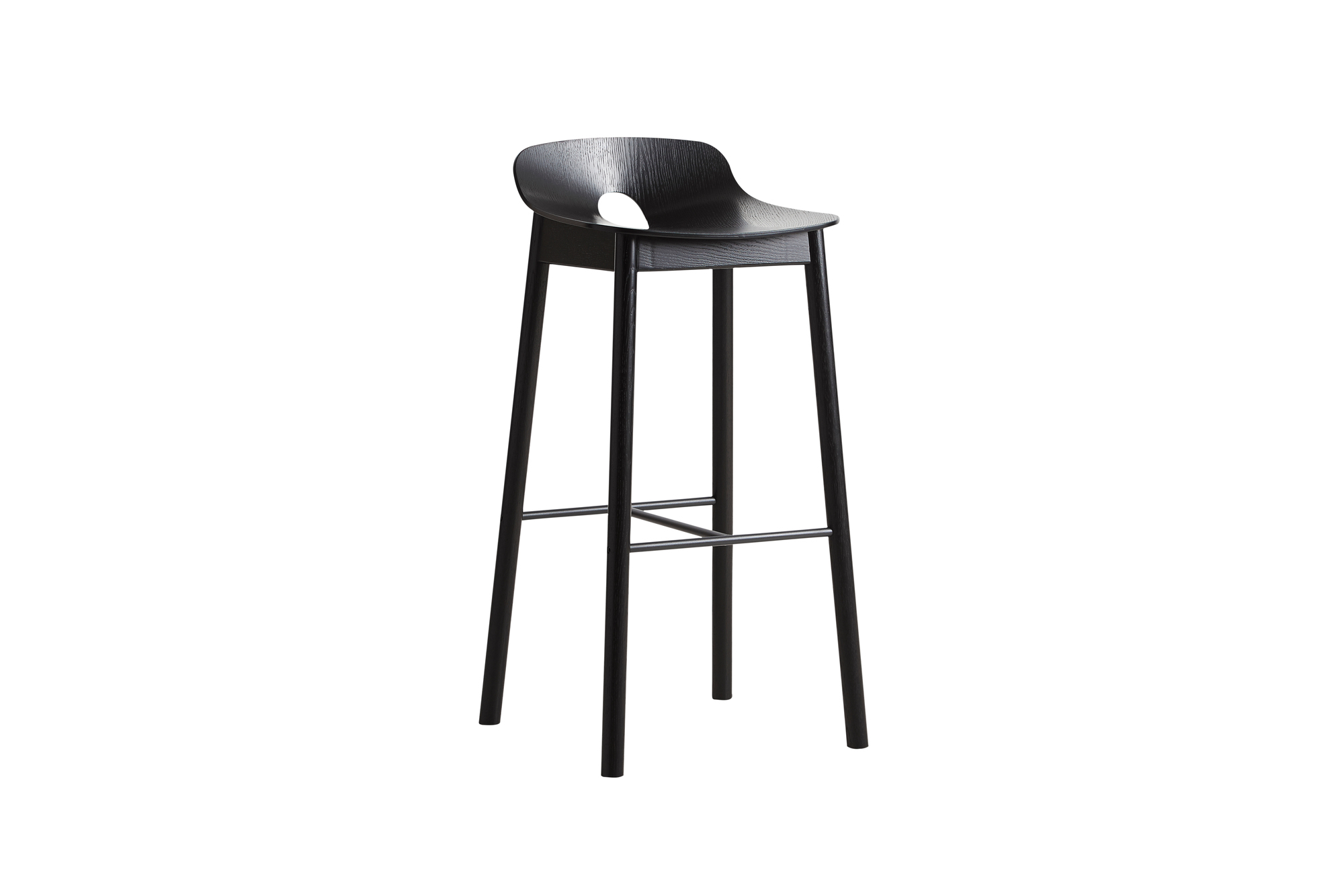 Mono Barstool Black Painted Ash Woud