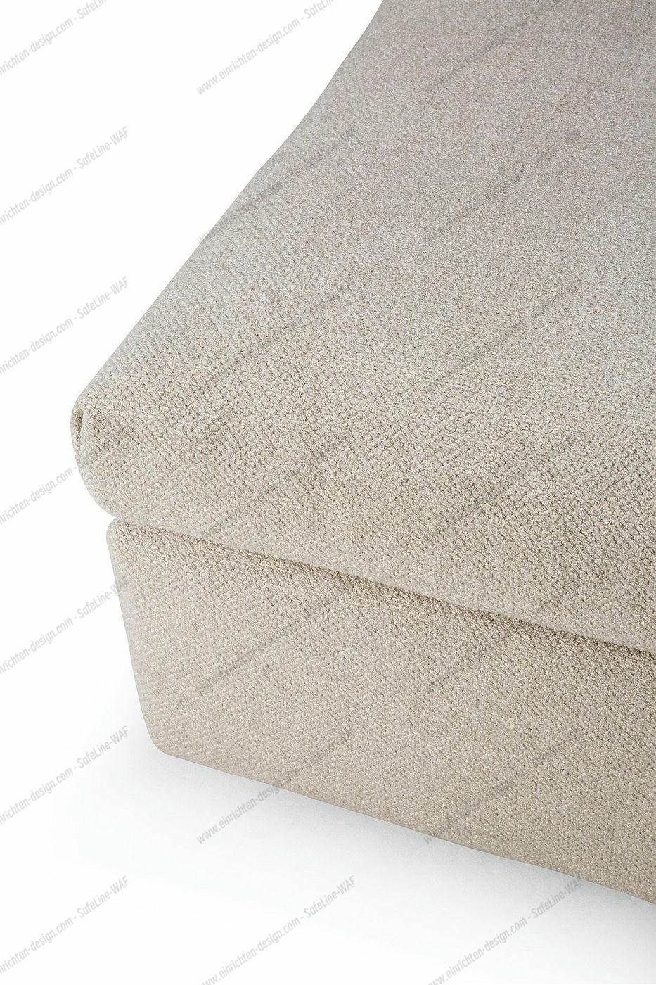 Mellow Upholstered Stool Ivory Fabric Ethnicraft 