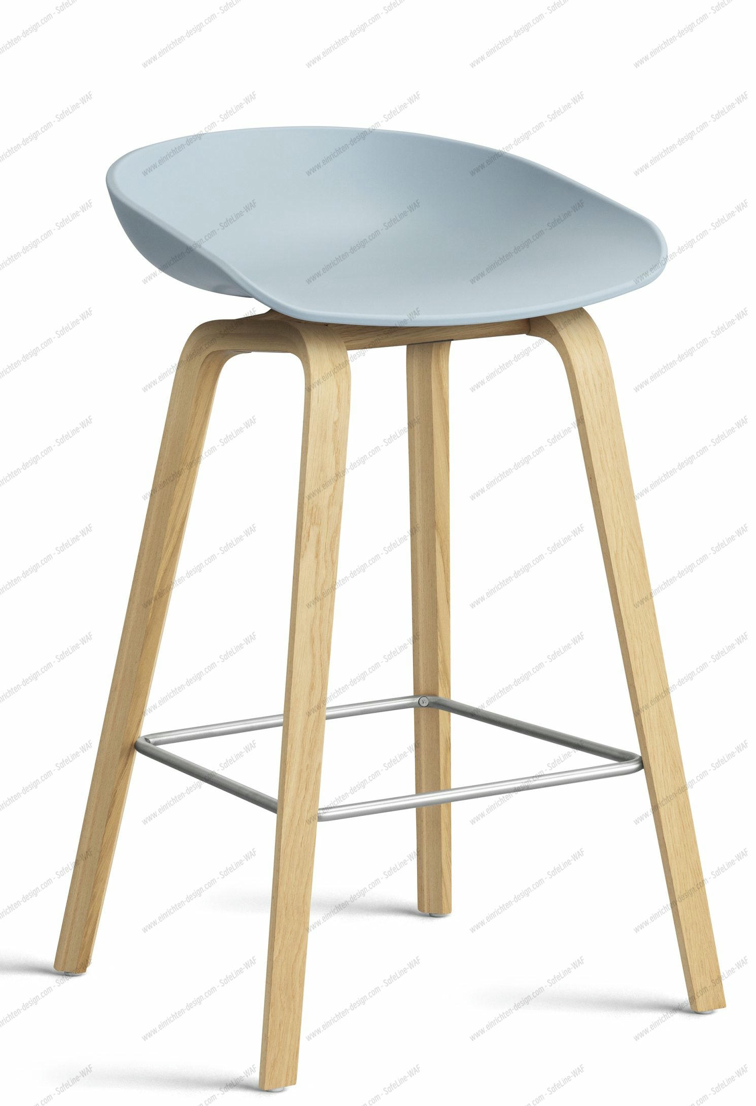 About a Stool AAS32 / AAS 32 Bar stool Low Hay Slate blue - water-based lacquer