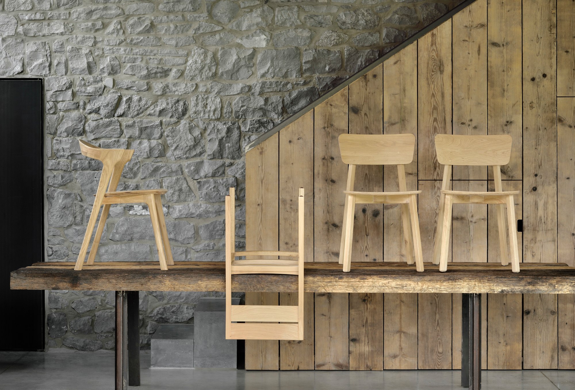 Bok chair oak without armrests Ethnicraft