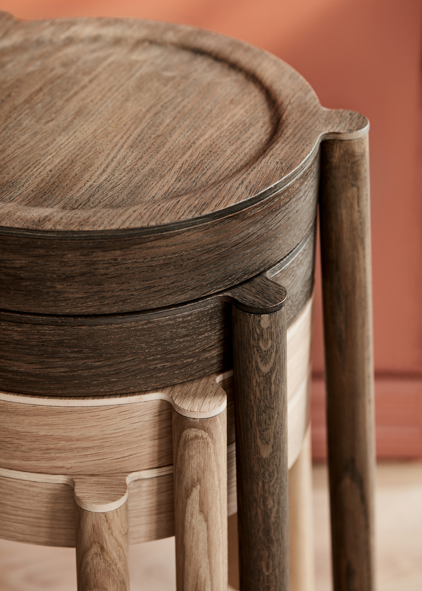 Pal Stackable Stool Oak Smoked Northern