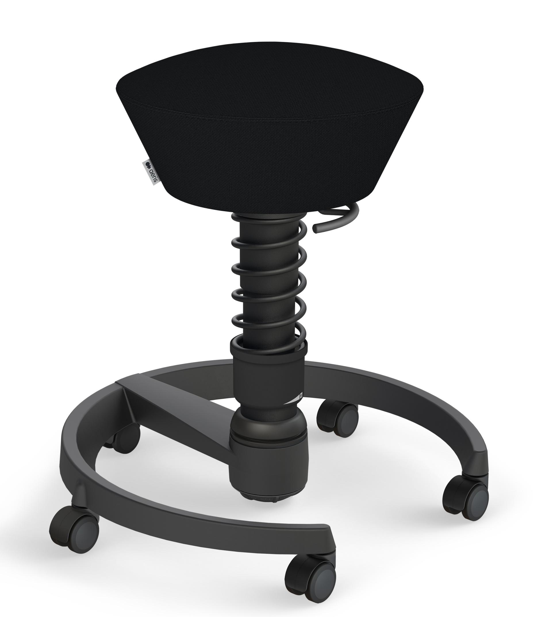 Swopper Black Stool on castors Aeris special offer model 