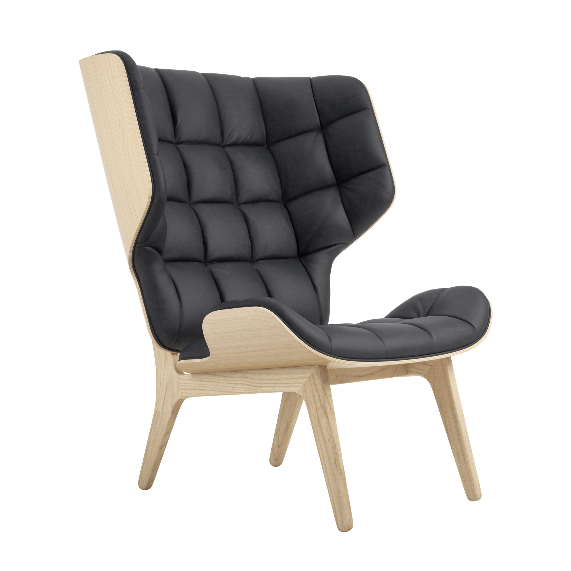 Mammoth Chair Leather Cover Norr11 Oak Natural Dunes Leather Anthracite