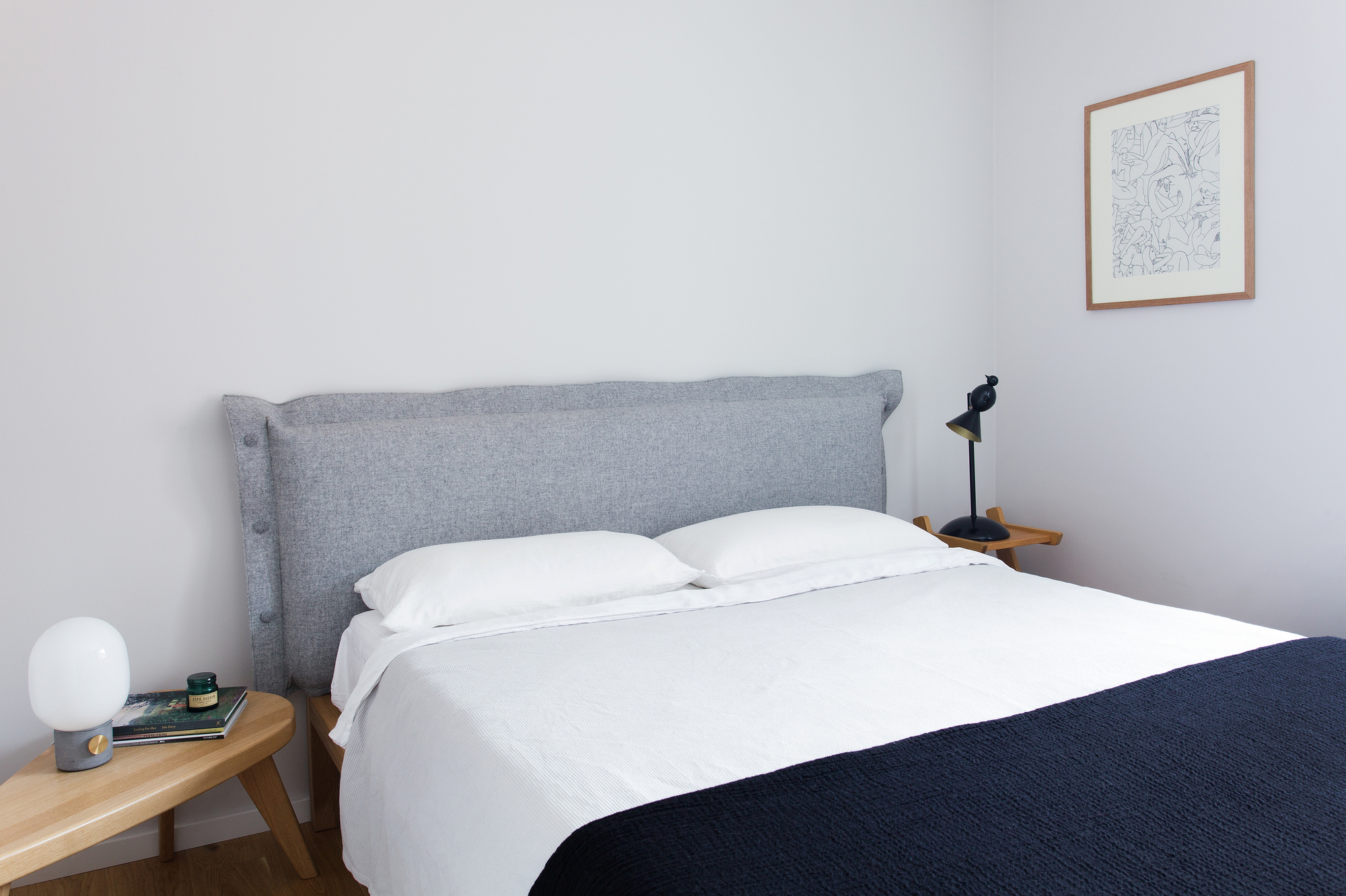 Pure bed upholstery for headboard 180 x 200 cm Velito blue green Hans Hansen