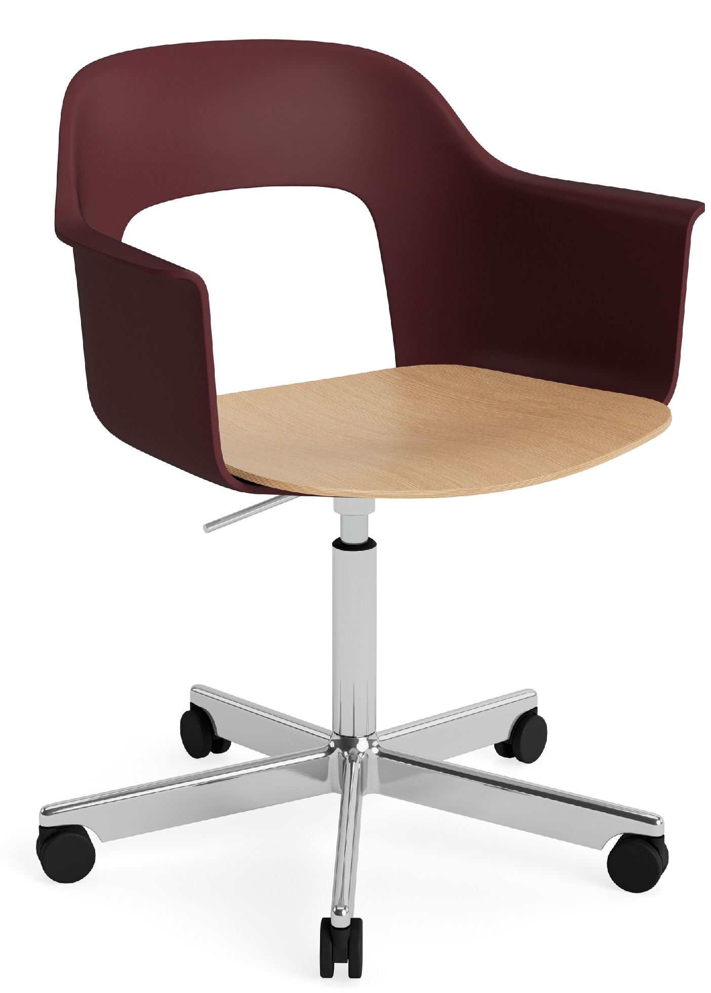 Layout Armchair 242 Armchair 4-star base gas lift with swivel function Hay