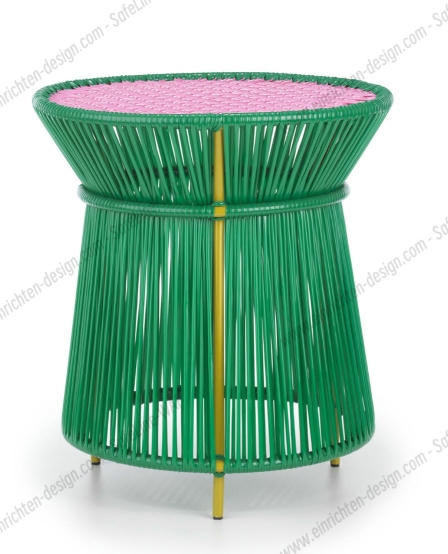 Caribe Tall Side Table Outdoor ames Emerald green / bubblegum pink / curry yellow
