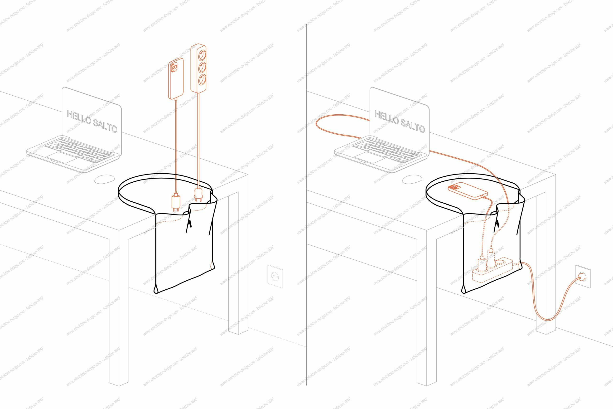 Salto Paper furniture / Organizer Richard Lampert