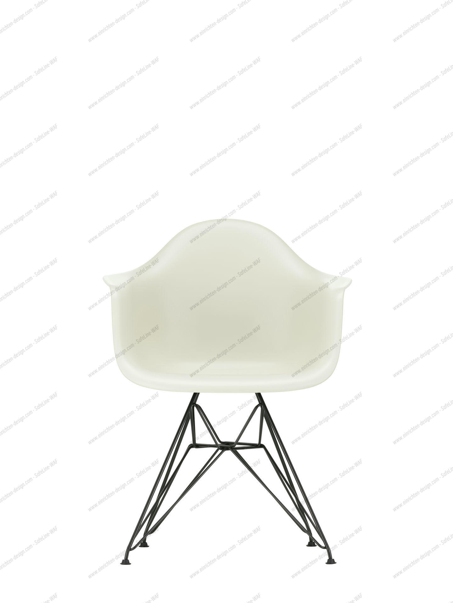 Eames Plastic Arm Chair DAR Chair Vitra Chrome - Poppy red