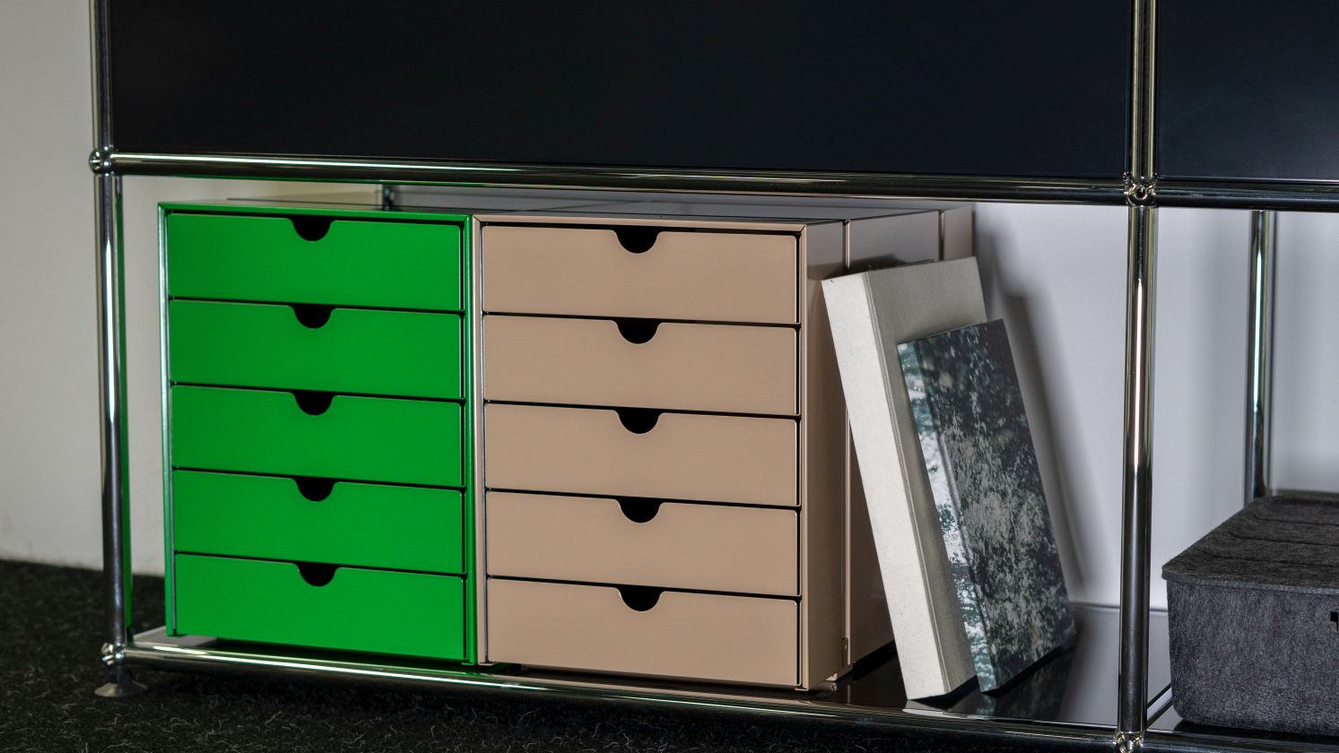 USM Haller Inos box set C4 with 5 closed trays Home Office