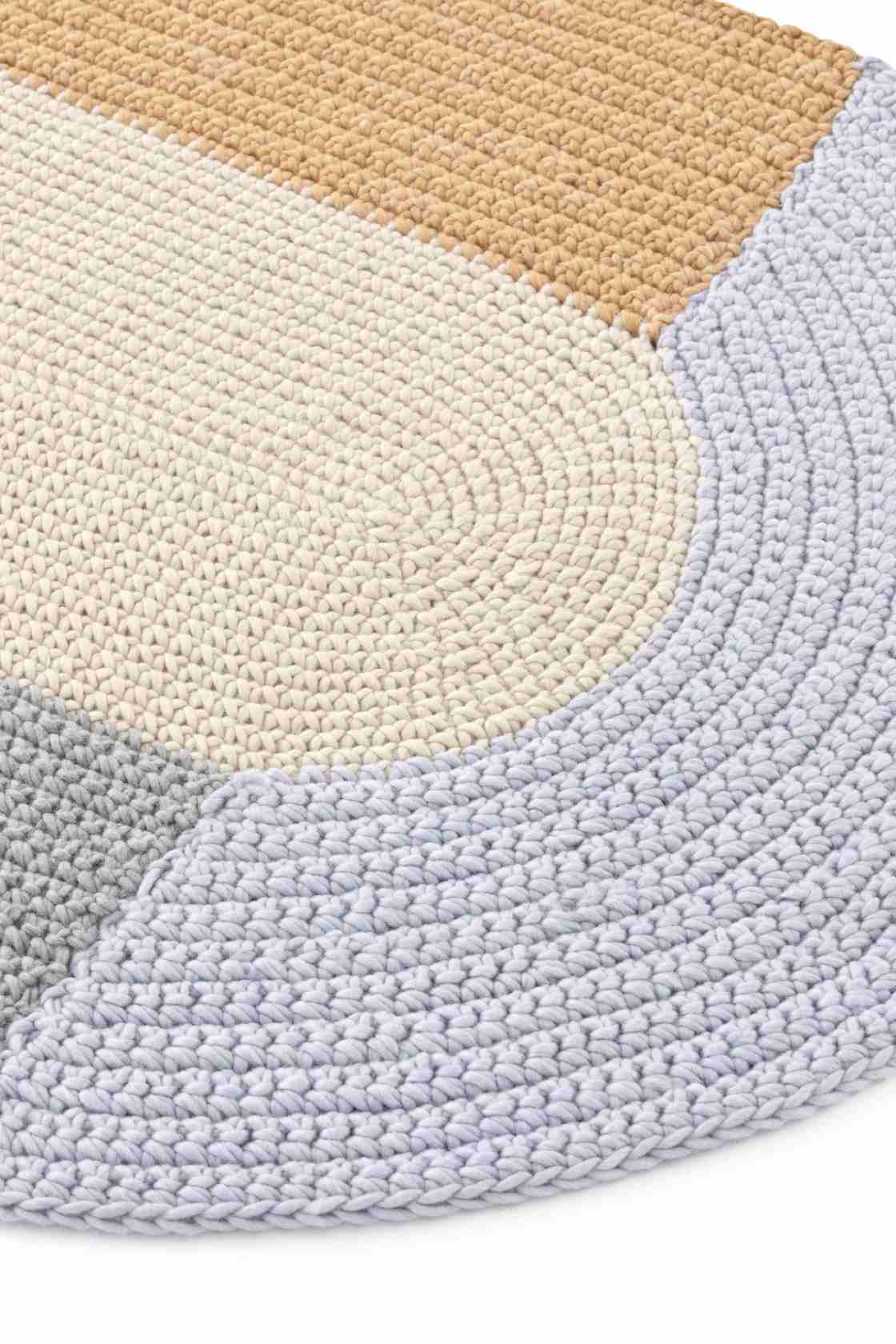 The Crochet Collection Embroidery Rug 180x100 cm Gan Beige