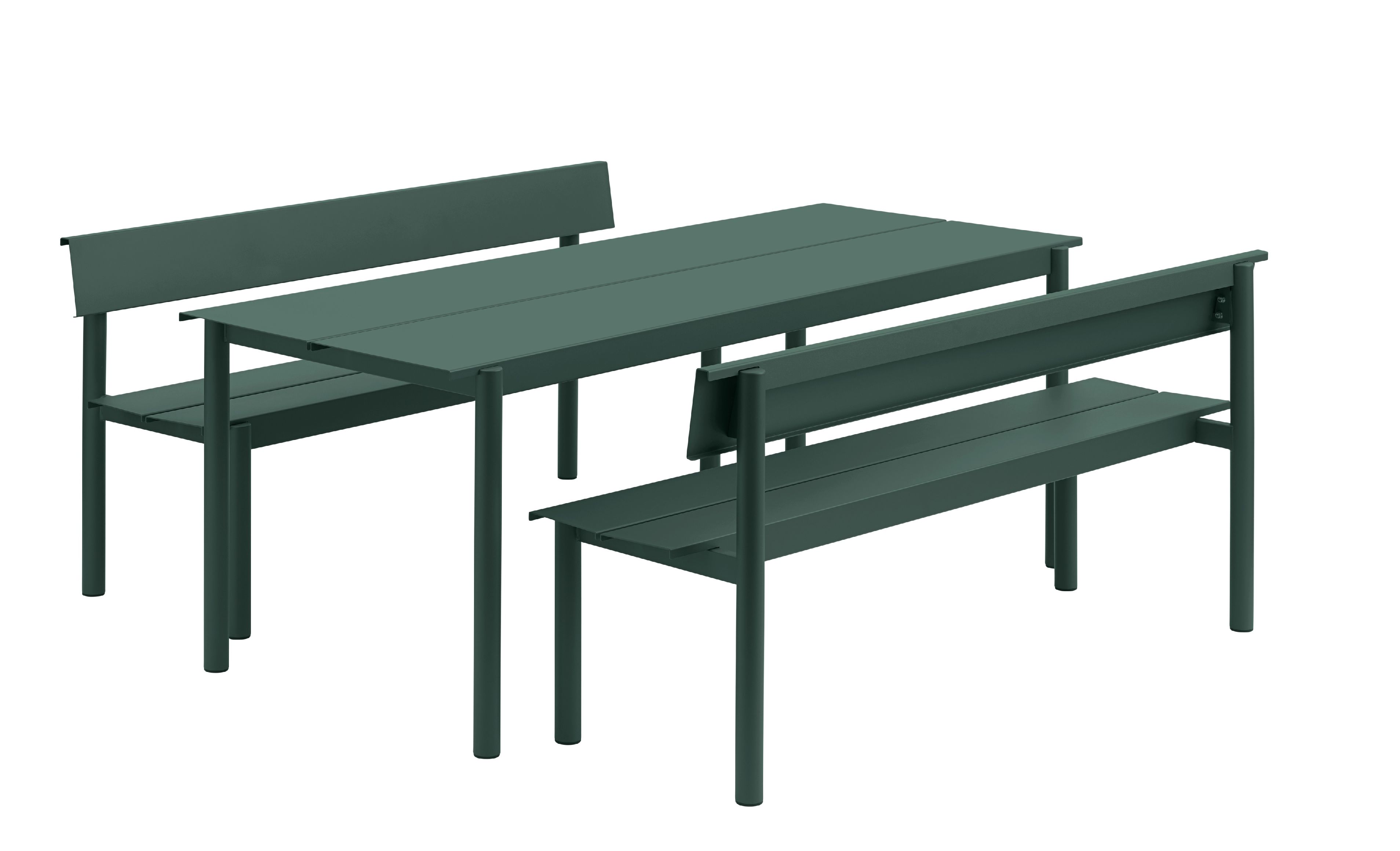 Linear Steel Bench Outdoor bench with backrest 110x34 cm Muuto 