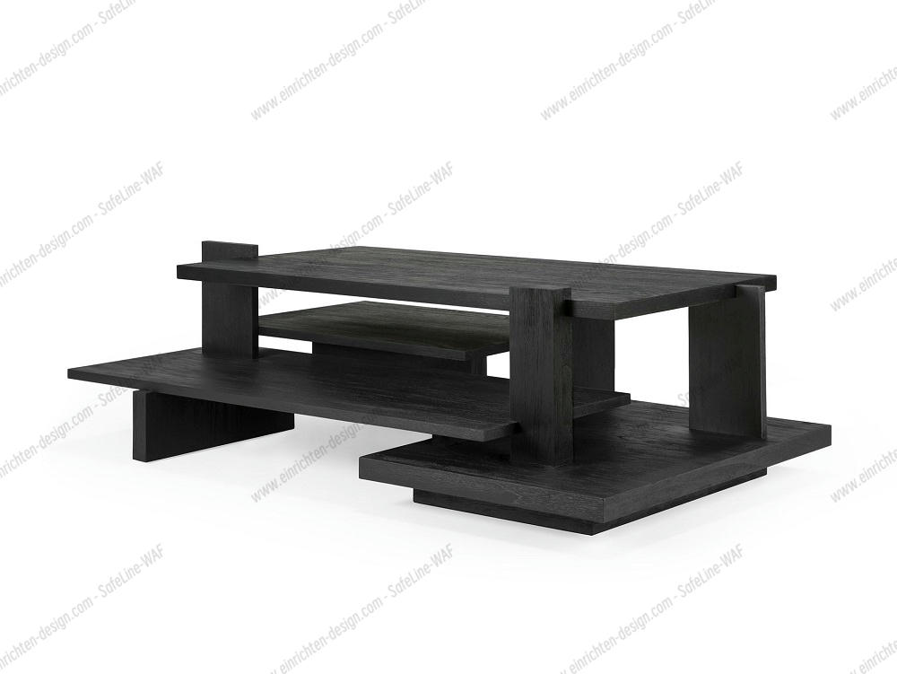 Teak Abstract Coffee table Black Ethnicraft