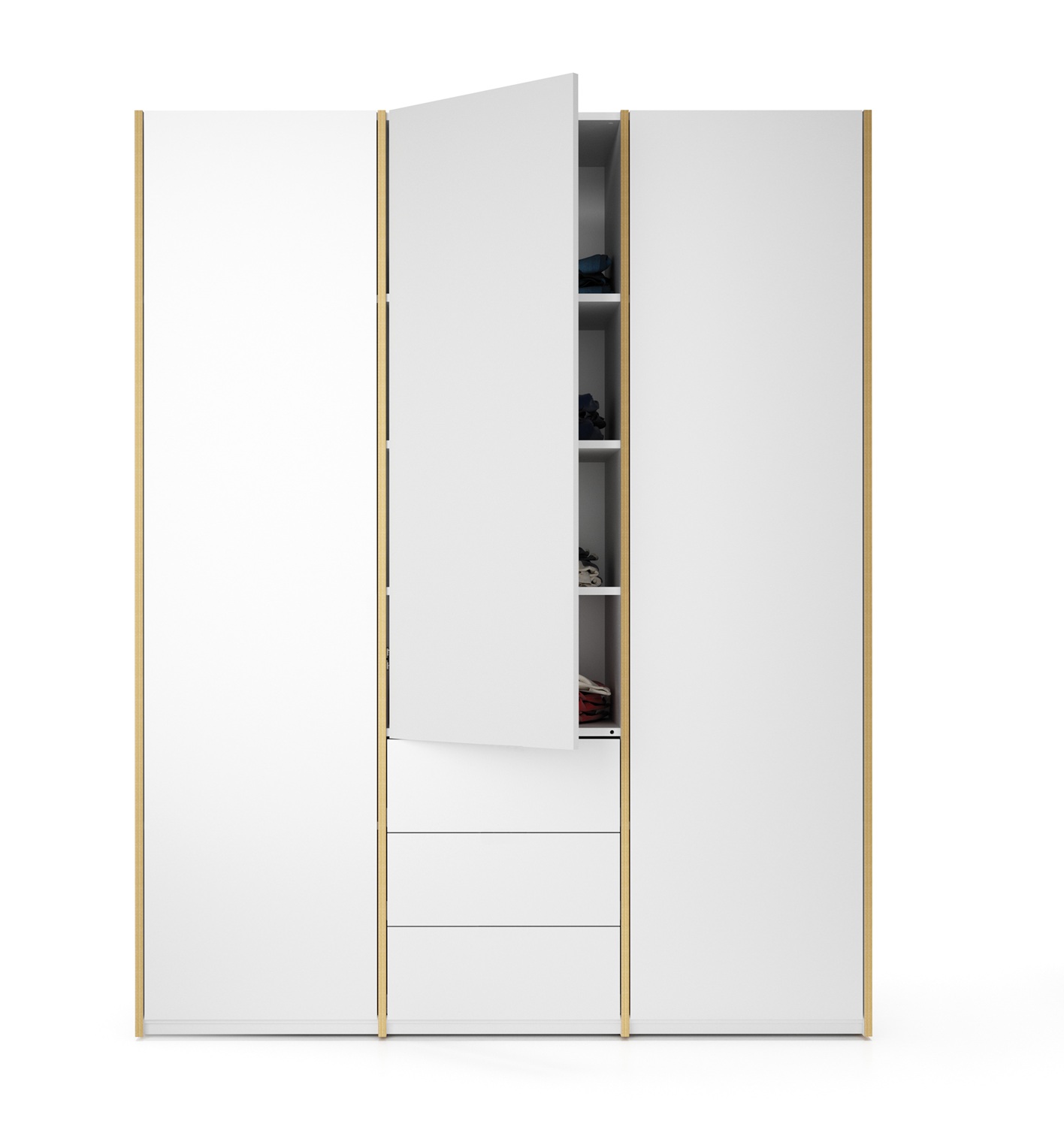 MODULAR PLUS wardrobe combination with 3 drawers Müller Möbelwerkstätten