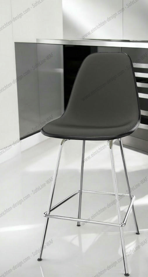 Eames Plastic Bar Stool Bar Stool Medium Fully upholstered Vitra 