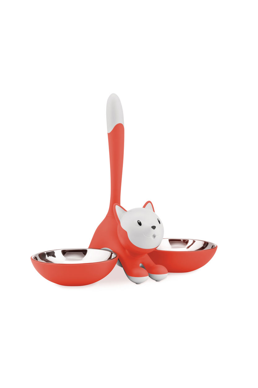 AMMI09 RO Tigrito cat bowl red Alessi 