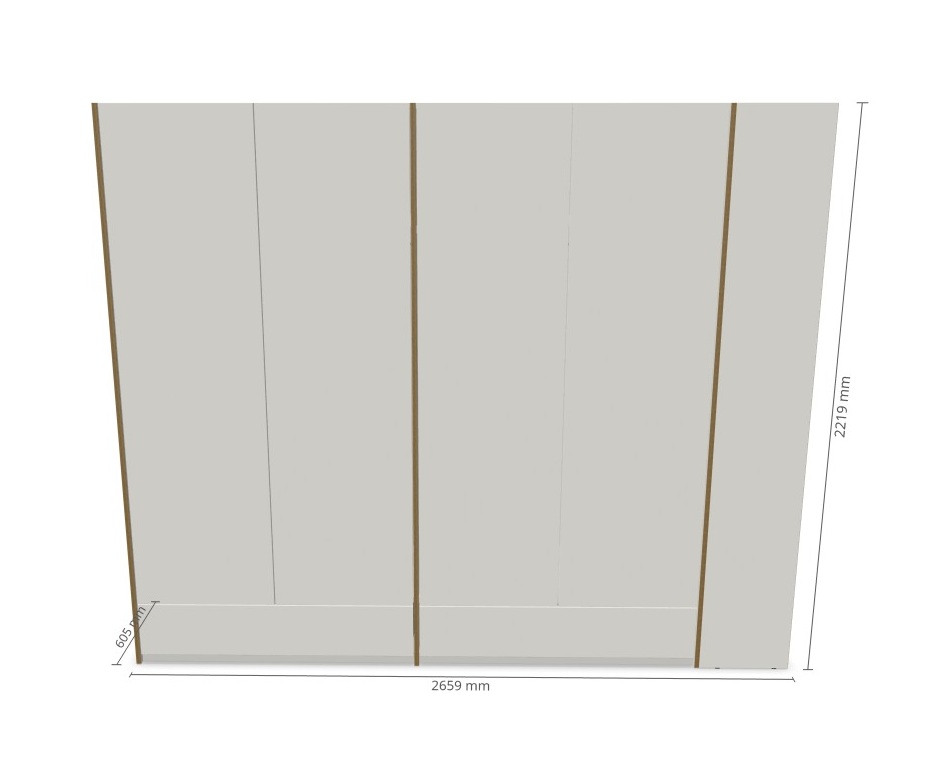MODULAR PLUS wardrobe combination double wardrobe with 2 drawers and add-on wardrobe right Müller Möbelwerkstätten