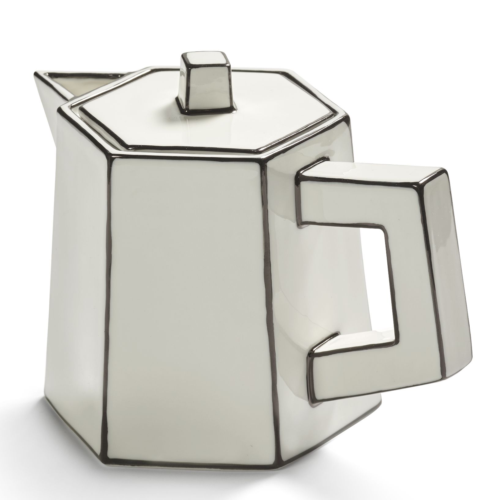 Teapot white/black Carte Blanche Serax 