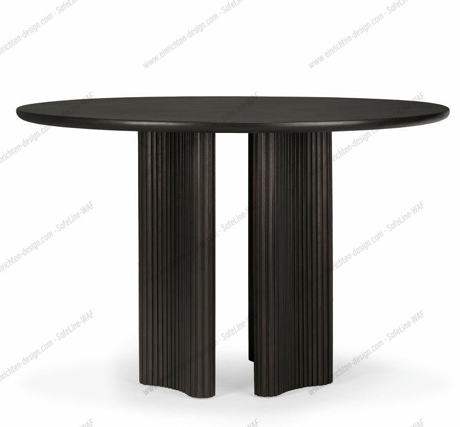 Roller Max Table Round Mahogany Dark Brown Ethnicraft