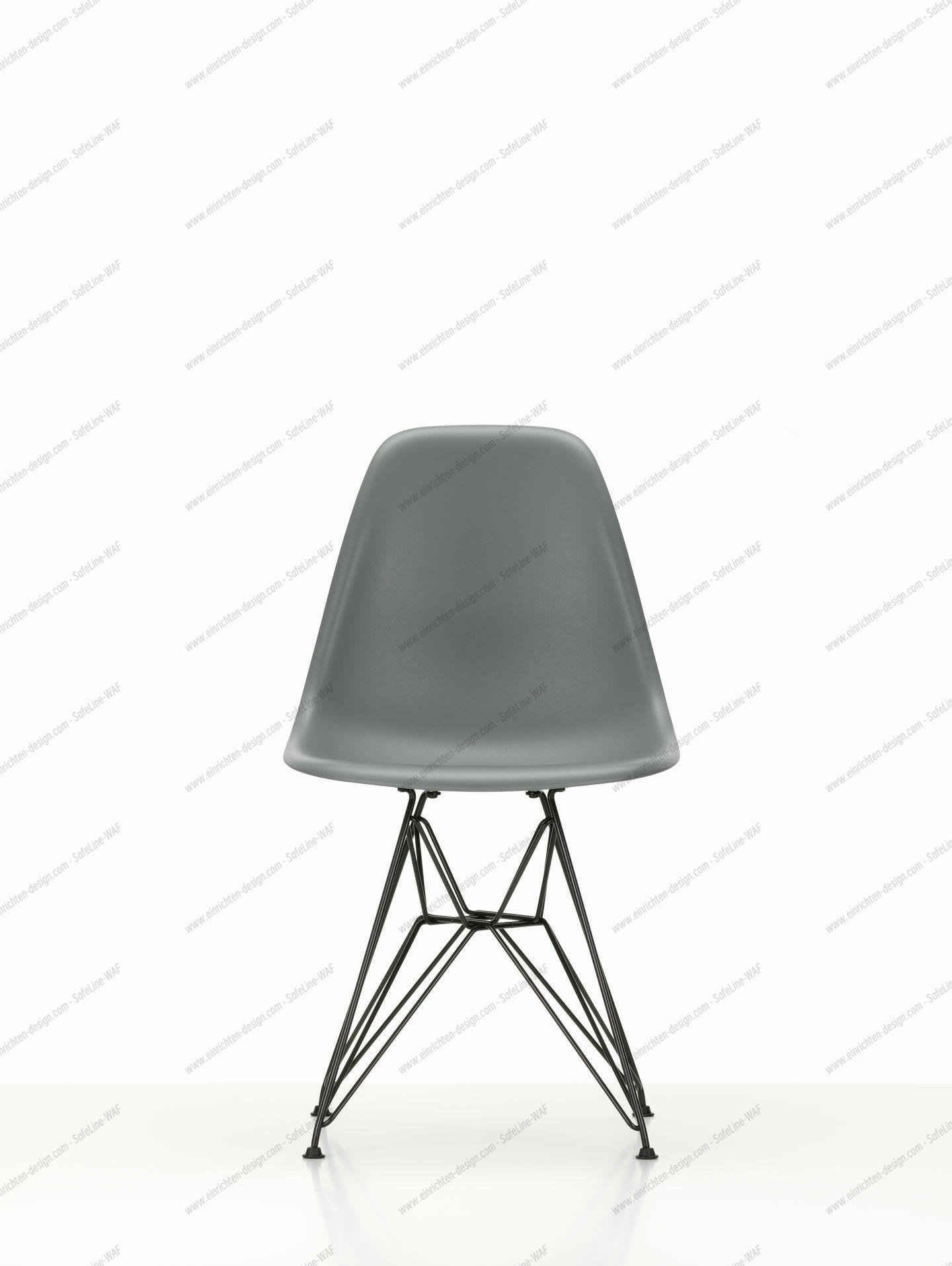 Eames Plastic Side Chair DSR Chair Vitra Black-Pale Pink