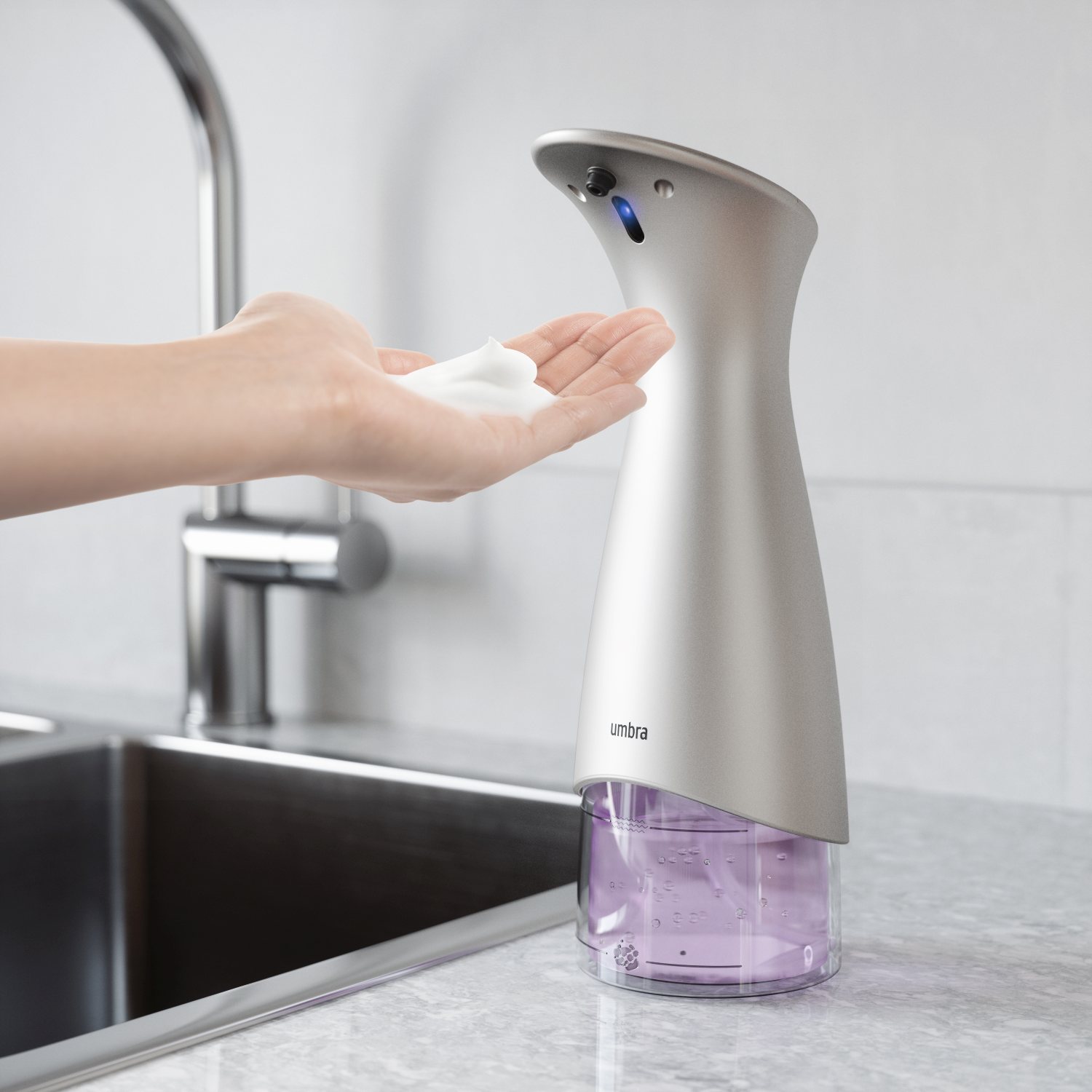 Otto Foaming Automatic Soap Dispenser Umbra Nickel SINGLE PIECES