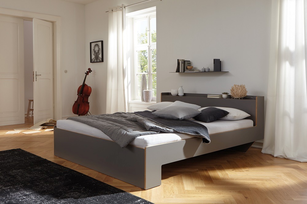 Nook Single Bed Anthracite Müller Möbelwerkstätten 