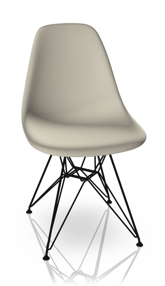 Eames Plastic Side Chair DSR Chair Vitra Black Pebble