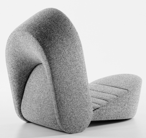Grauer Up-lift Schlafsessel von Prostoria, moderner Sessel mit einzigartigem Design und bequemer Sitzfläche.