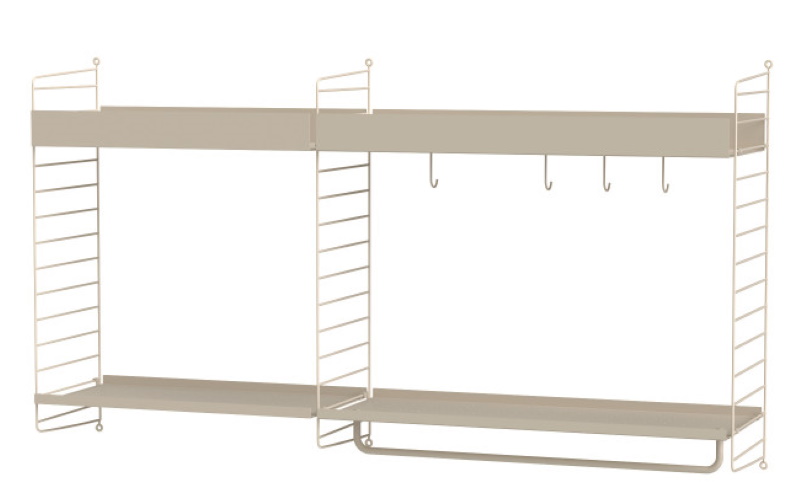 String  Kitchen Wall Shelf System A String Furniture Beige - Beige