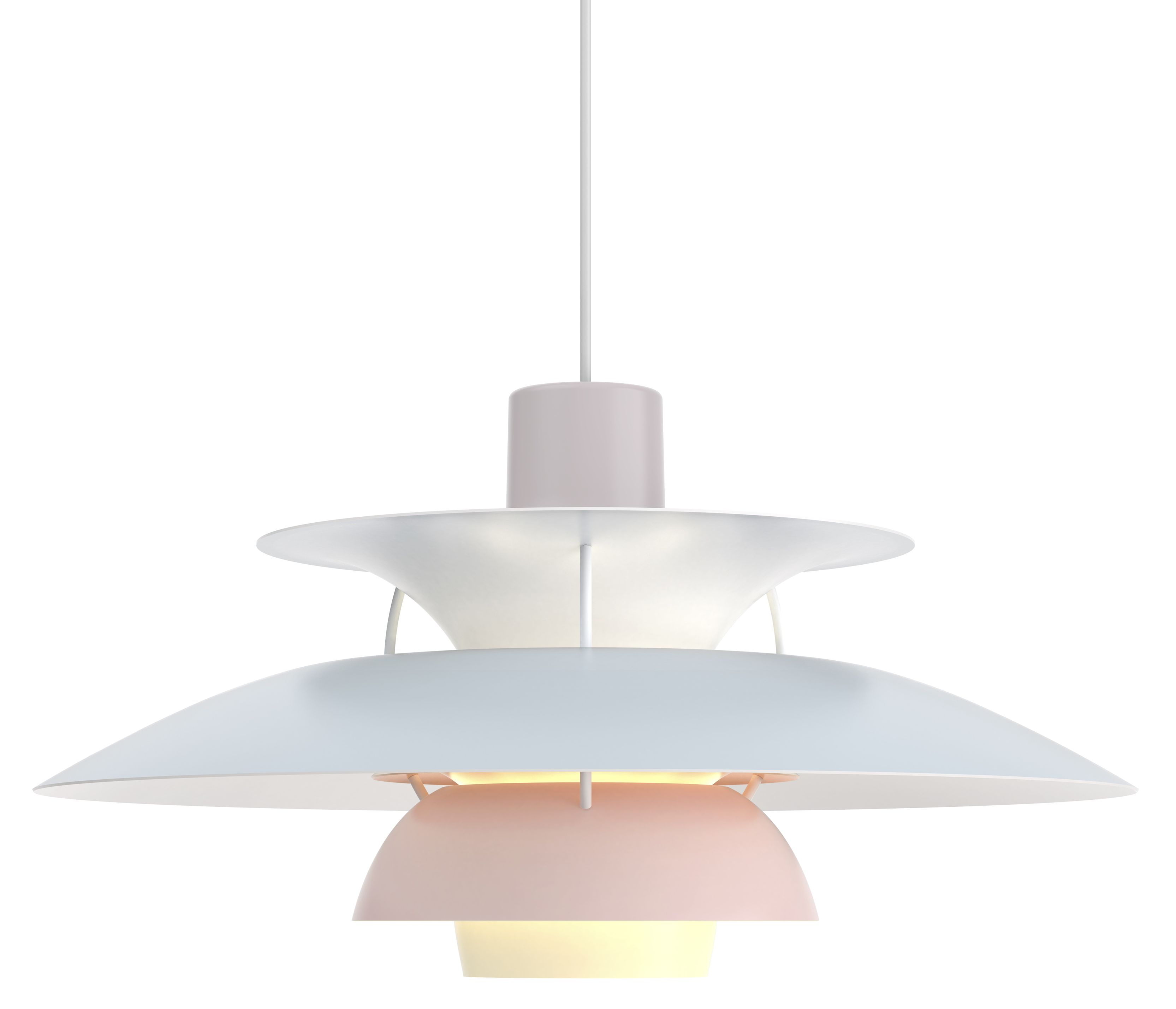 PH 5 Pendant Light Pastel Louis Poulsen Pastel Oyster Grey - Blue Pink