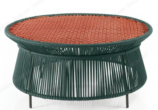 Caribe Chic Low Side Table Side table Outdoor ames Moss green / Copper / Black