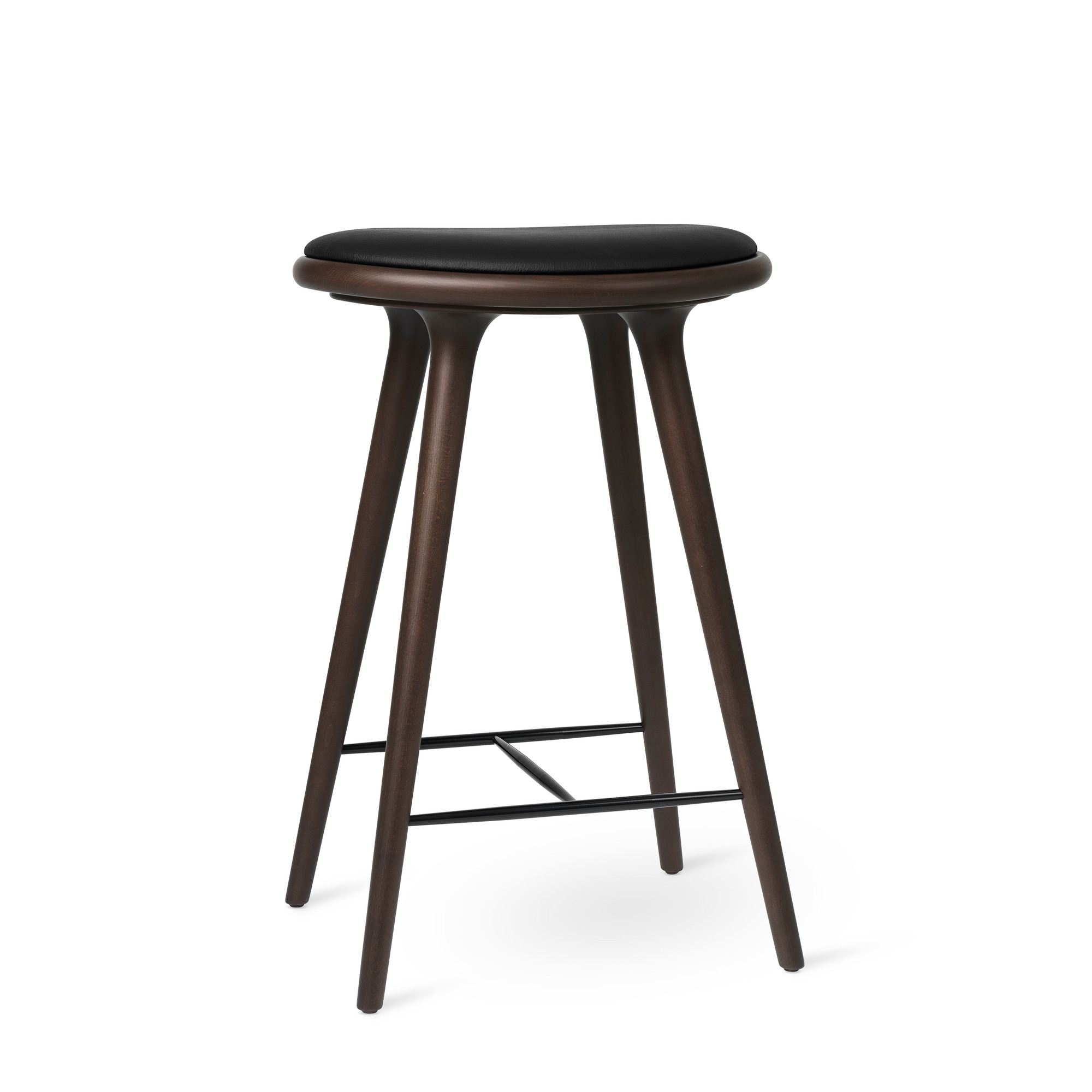 Stool / Barstool dark stained beech Mater