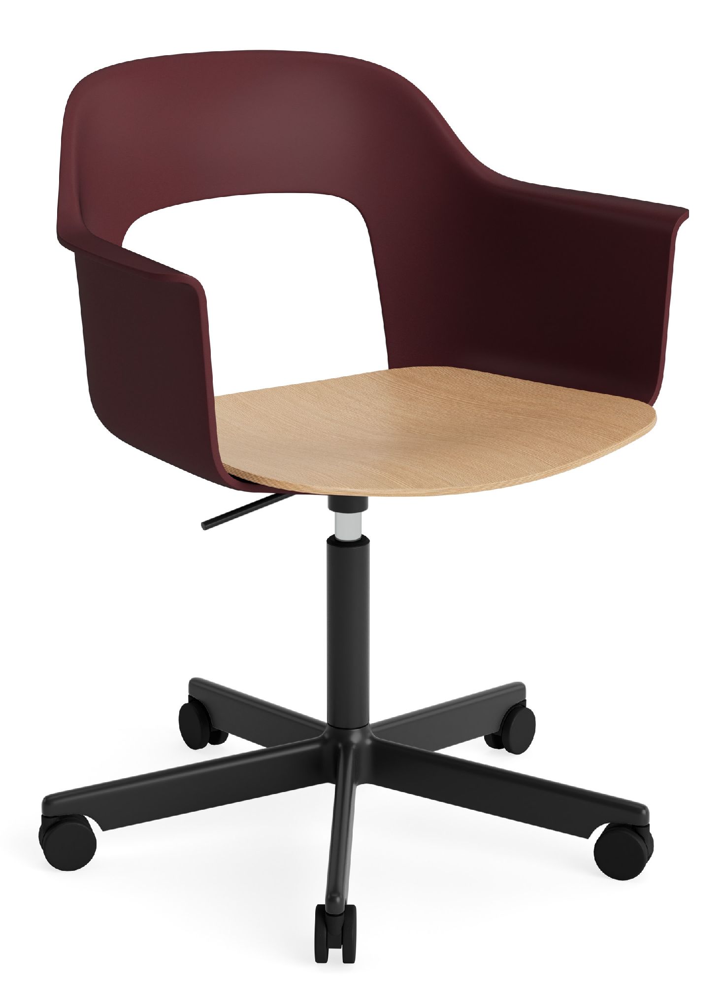 Layout Armchair 242 Armchair 4-star base gas lift with swivel function Hay