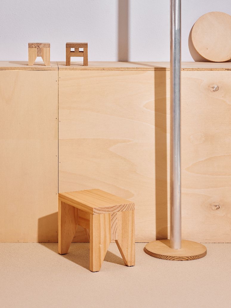 Manolito Stool Short Small Stool Hay