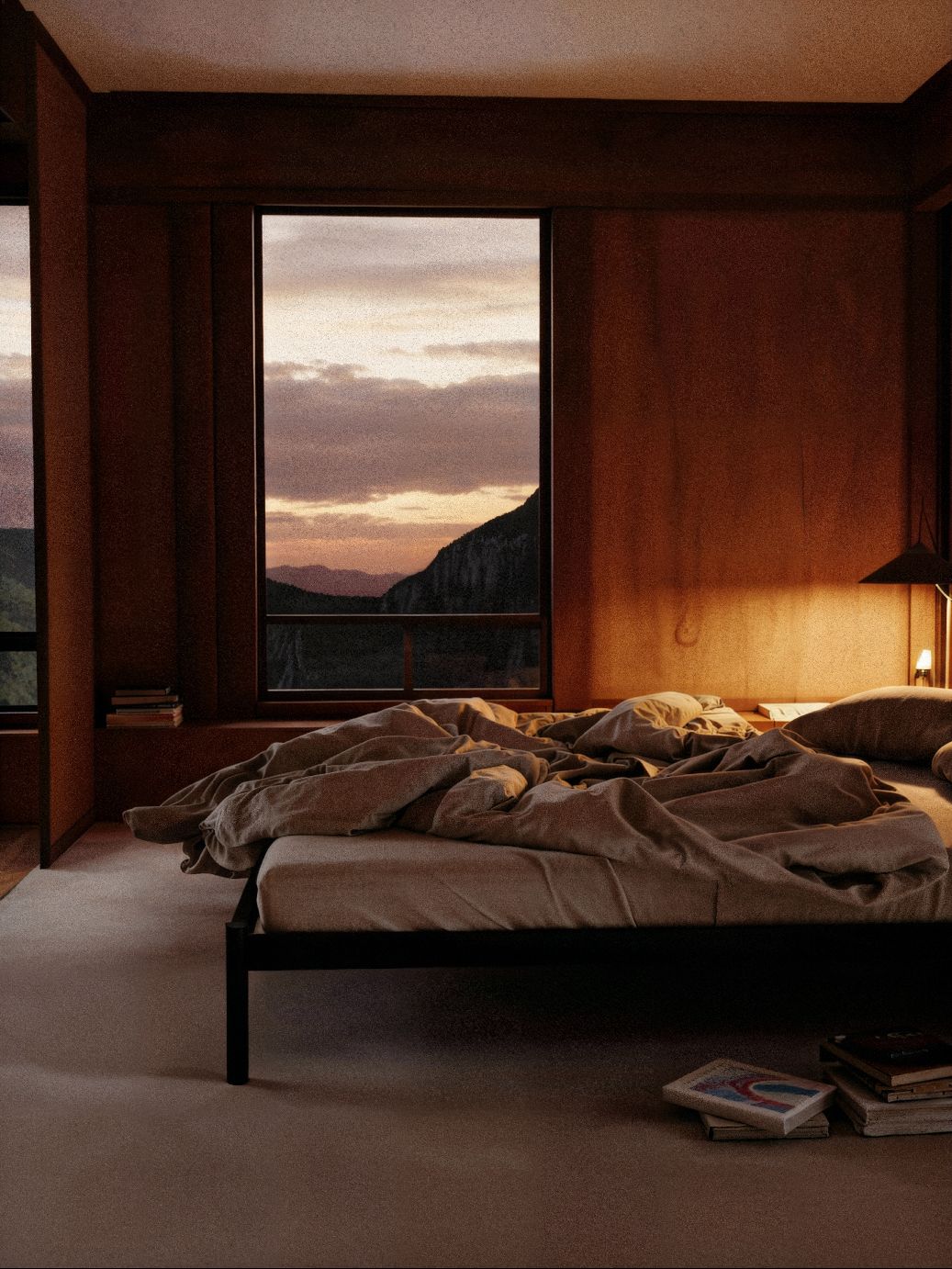 Pure powder-coated steel bed 120 x 200 cm Hans Hansen