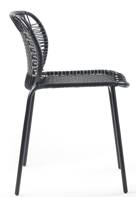 Cielo Stacking Chair Outdoor ames Black - Black