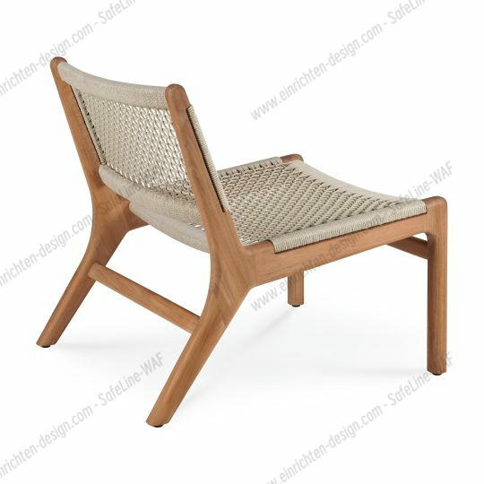 Jack Woven Lounge Chair Outdoor Teak Cord Beige Ethnicraft