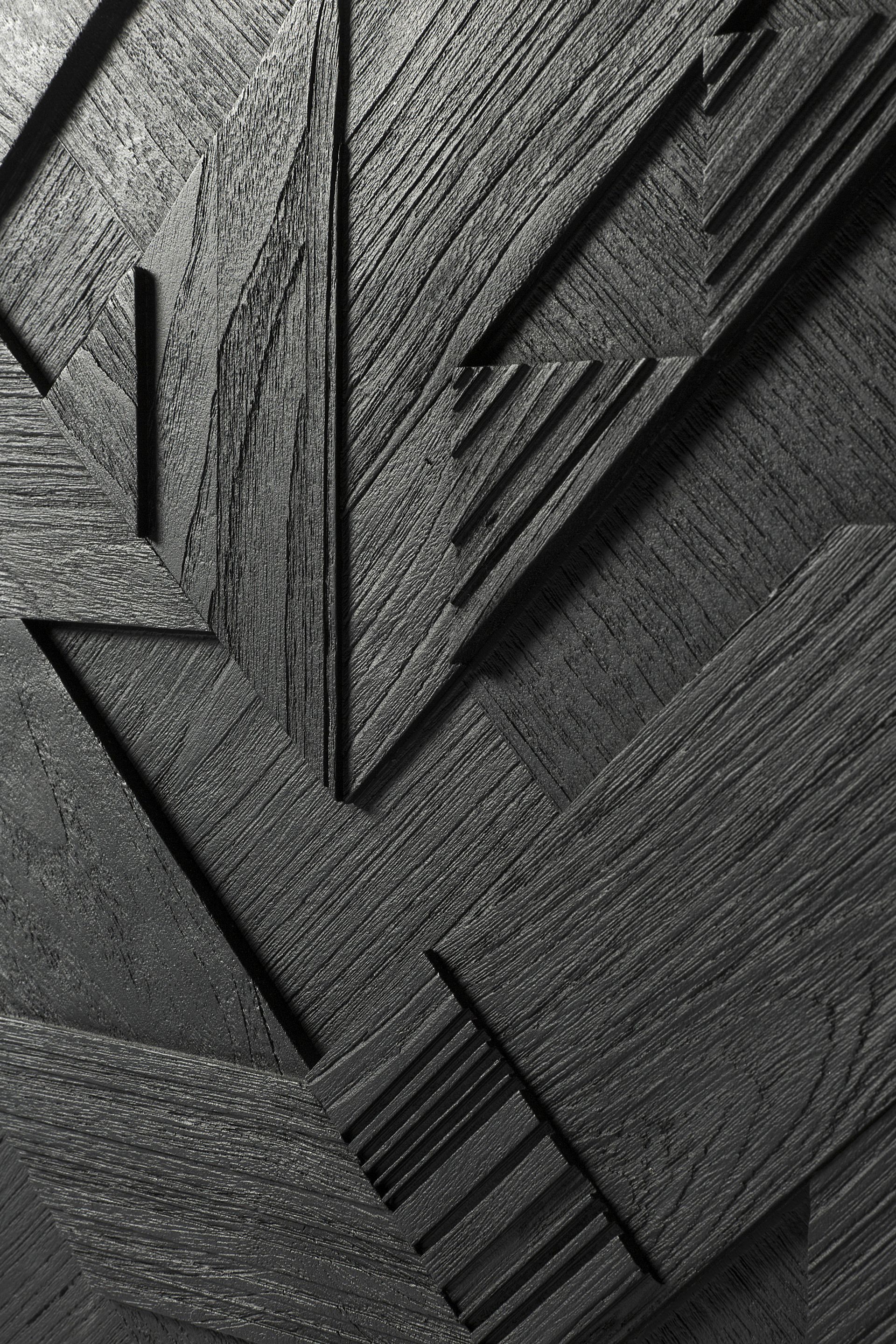 Graphic Teak Sideboard black Ethnicraft