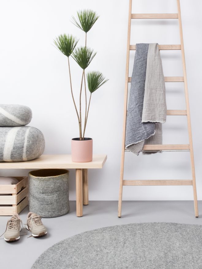 Mono Round Felt Rug Ø 160 cm myfelt Carl (mottled grey)