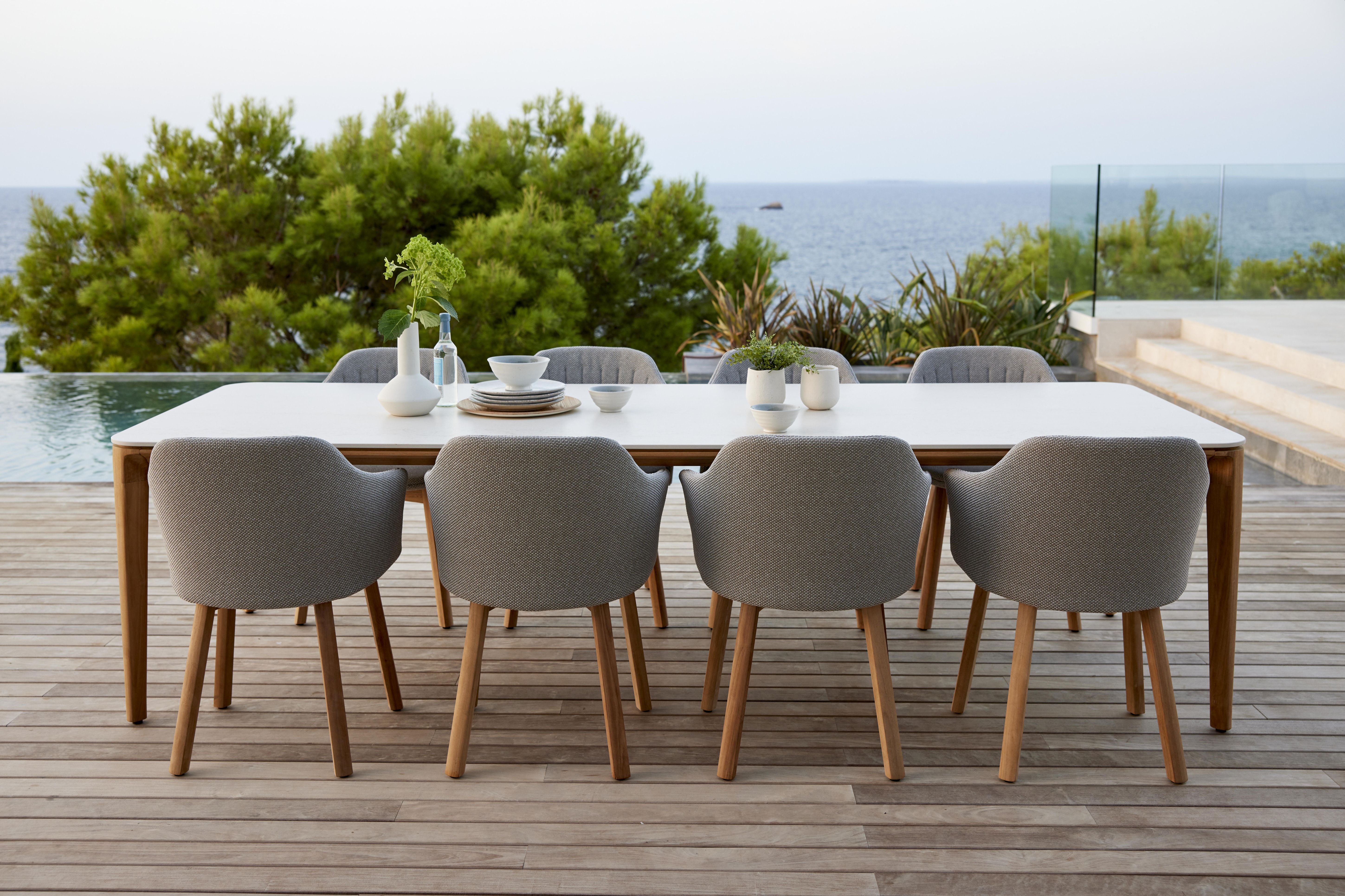 Choice Outdoor Chair Teak Frame 4 Legs Black Cane-Line
