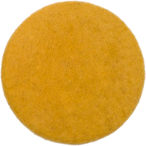 Mono Round Felt Rug Ø 160 cm myfelt Klara (mustard yellow)